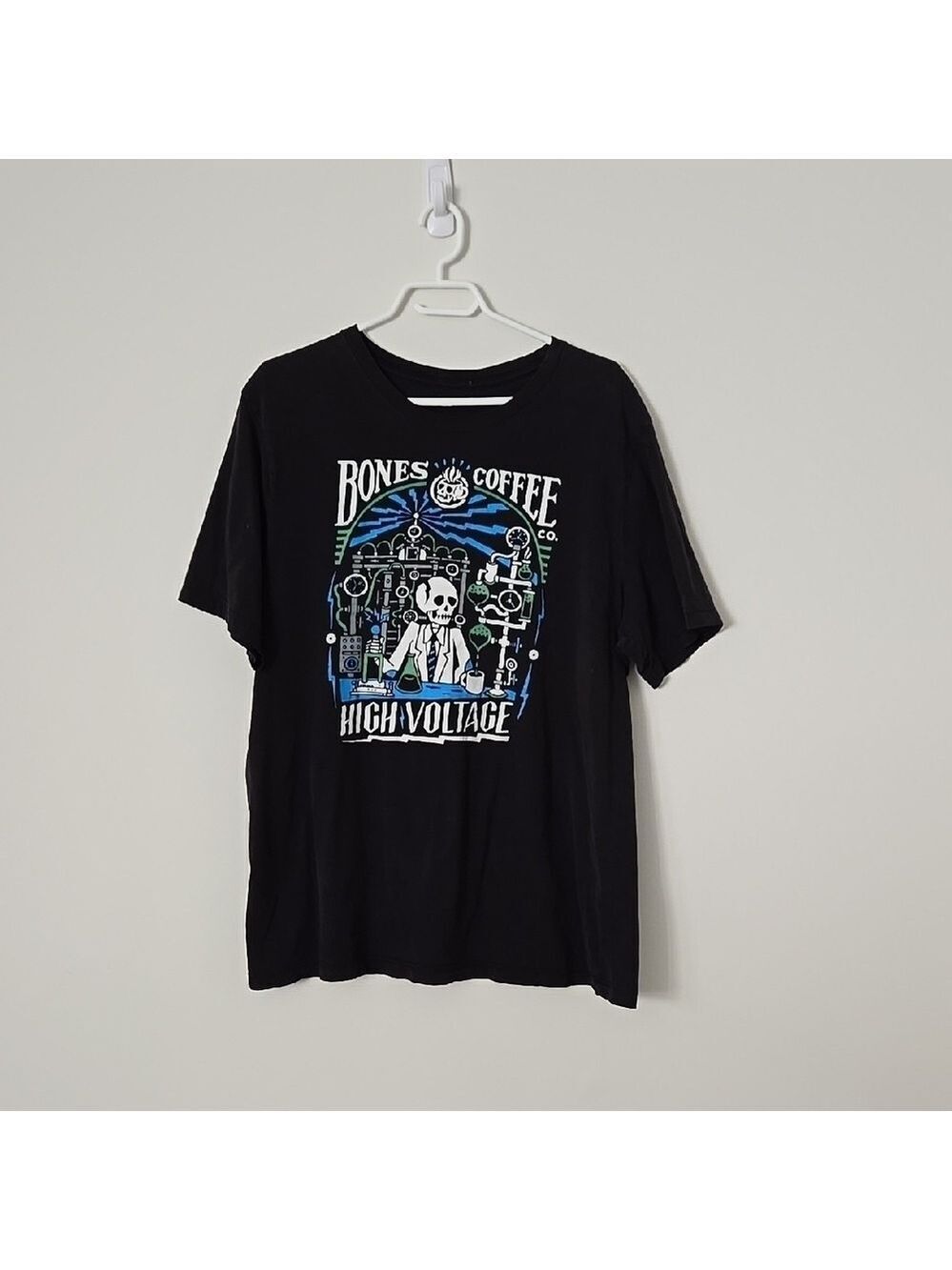 Bones Coffee High Voltage Black T-Shirt